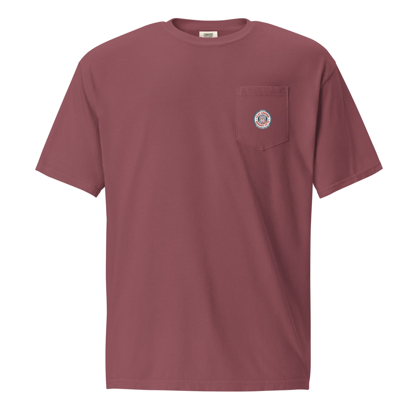 Unisex garment-dyed pocket t-shirt Never Give Out Back