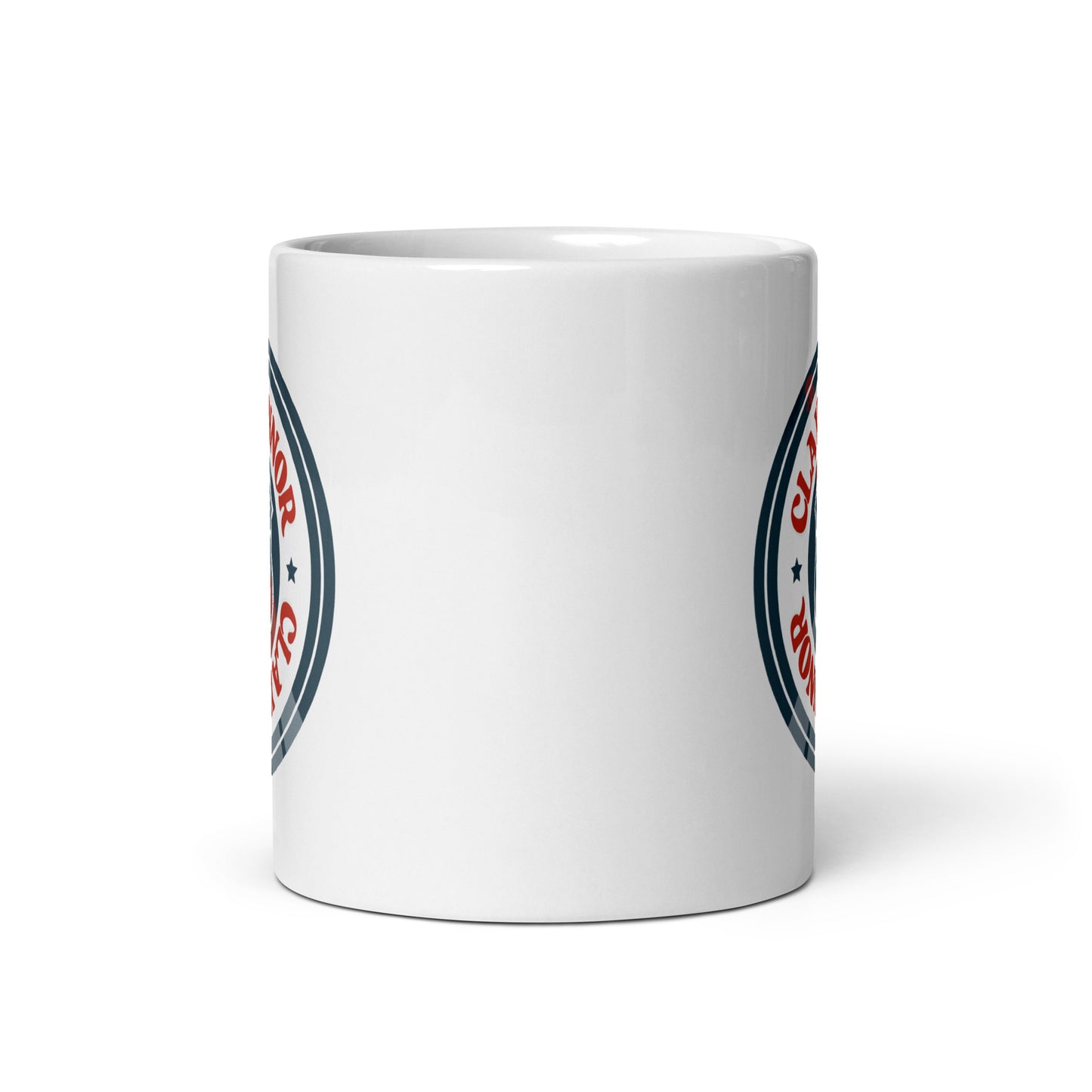 White glossy mug